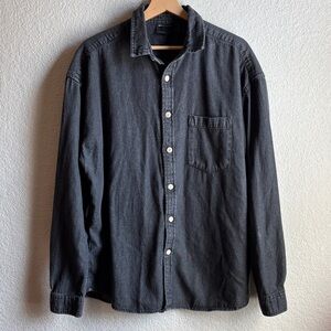 asos Design Classic Black Denim Men's Button Up